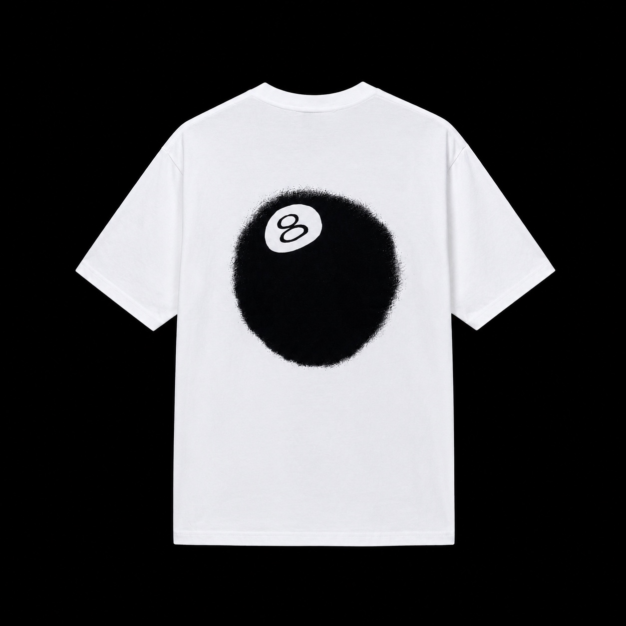 Stüssy 8 Ball Blanca, vista trasera